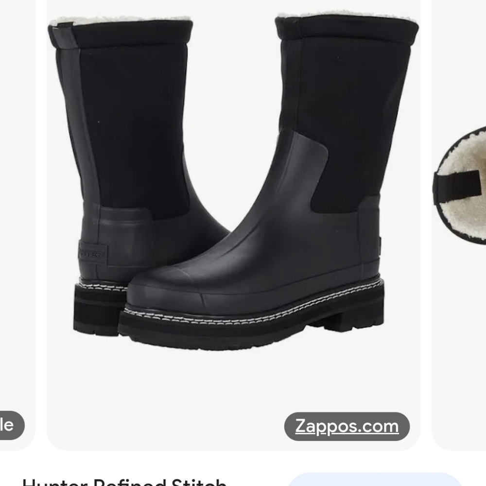 Women’s Hunter sherpa refined roll down boots size 9
